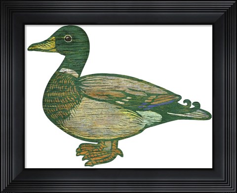 Framed Duck Cut Out Print