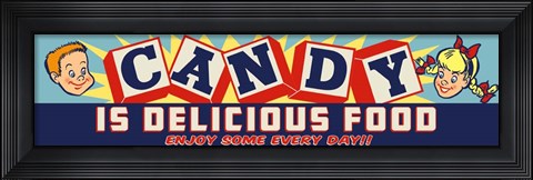 Framed Candy Delicious Food Print