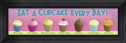 Framed Cupcake Every Day Print