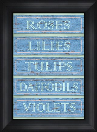 Framed Garden Boards Blue Print