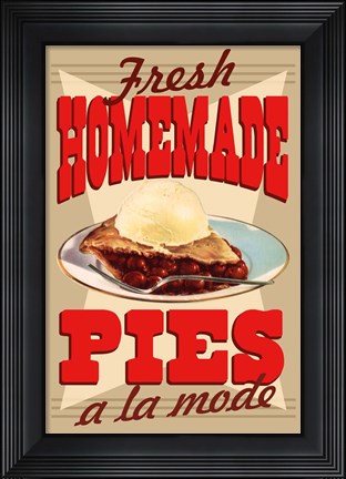 Framed Fresh Homemade Pies Print