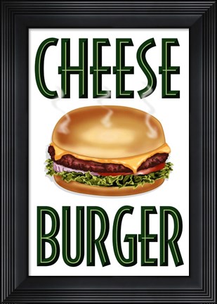 Framed Cheese Burger Vertical Print