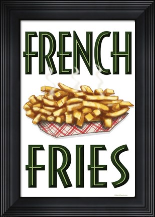 Framed French Fries Vertical Print