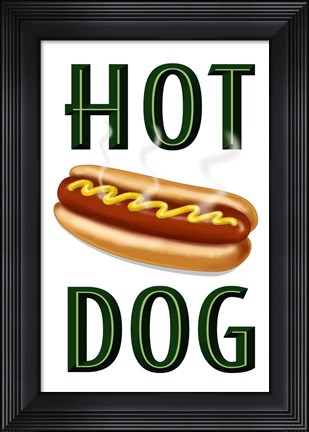Framed Hot Dog Vertical Print