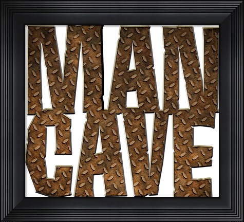 Framed Man Cave Cut Out Print