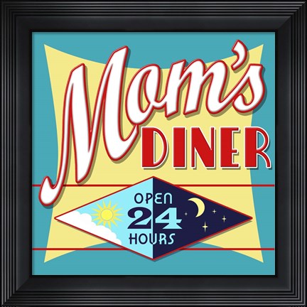 Framed Mom&#39;s Diner Print