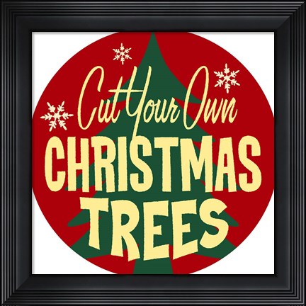 Framed Christmas Trees Print