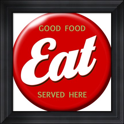 Framed EAT Button Print