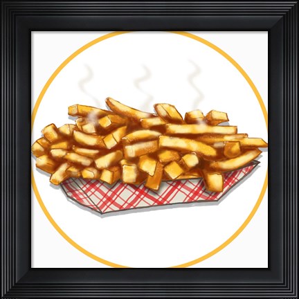 Framed Fries Round Print