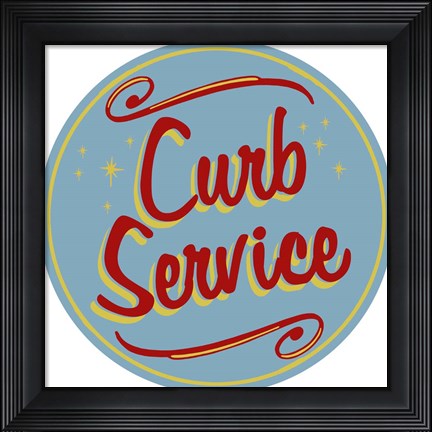 Framed Curb Service Round Print