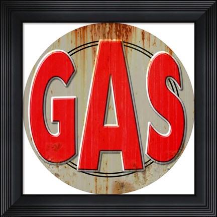 Framed Gas Distressed Print