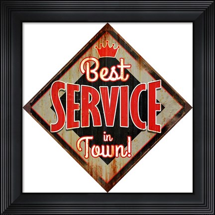Framed Best Service Diamond Print