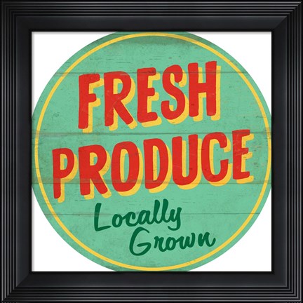 Framed Fresh Produce Round Print