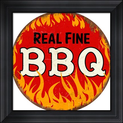 Framed BBQ Round Print