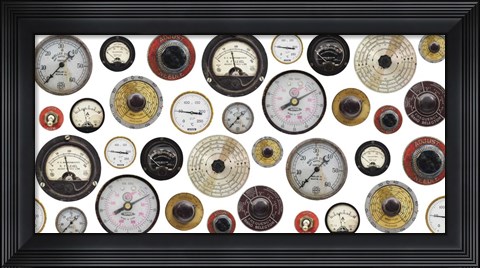 Framed Gauges Meters Switches Print