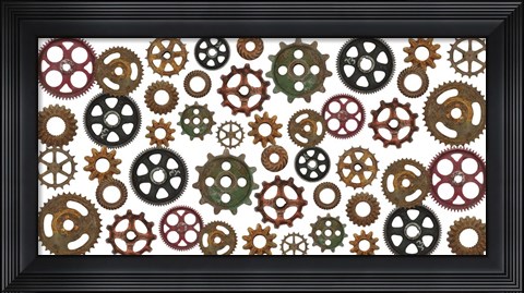 Framed Gears Print