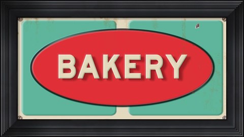Framed Bakery Embossed Print