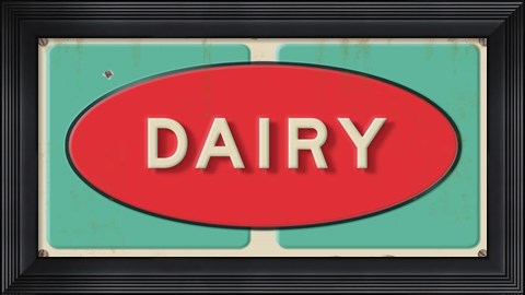 Framed Dairy Embossed Print