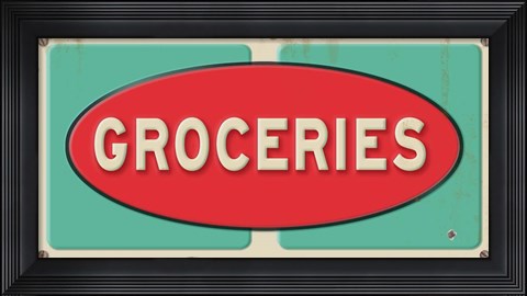 Framed Groceries Print