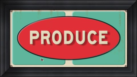 Framed Produce Embossed Print