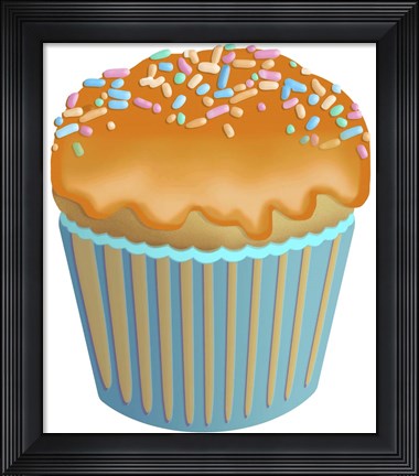 Framed Pumpkin Cupcake Print