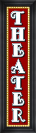 Framed Theater Marquee Vertical Print