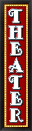 Framed Theater Marquee Vertical Print