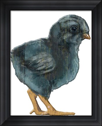 Framed Chick Black wood Print