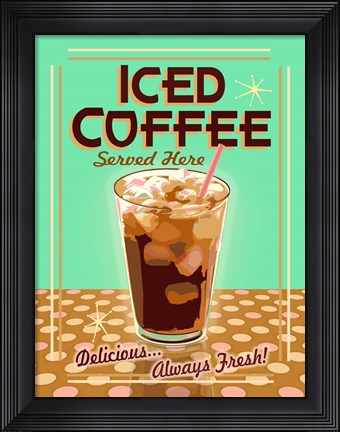 Framed Iced Coffee 2 Print