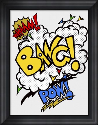 Framed Wham Bang Pow Combo Cut Out Print