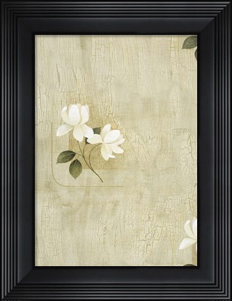 Framed White Flowers 1 Print