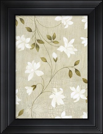 Framed White Flowers 2 Print