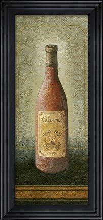 Framed White Wine 1 Print