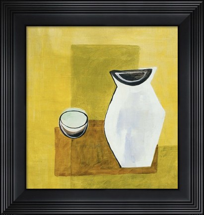 Framed Jug and Lemon 2 Print