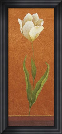Framed Contemporary White Floral I Print