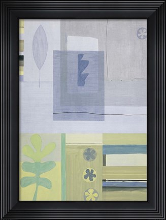 Framed Blue Green Abstract 1 Print