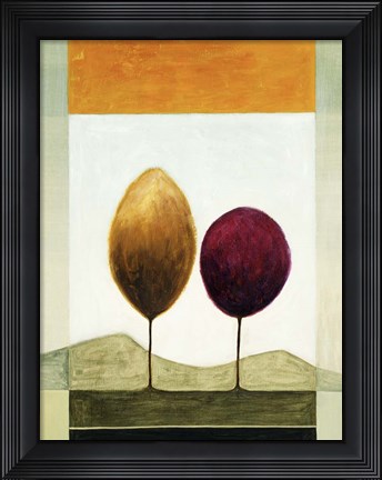 Framed Lollipop Trees 1 Print