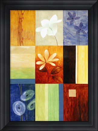 Framed Rainbow Abstract 2 Print