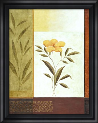 Framed Orange Bloom 1 Print