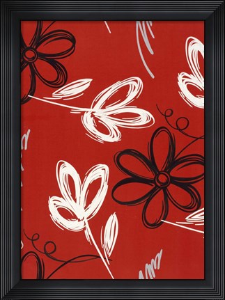 Framed Red Abstract 2 Print
