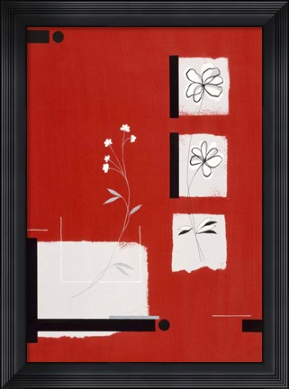 Framed Red Abstract 1 Print