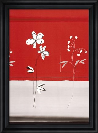Framed Red Abstract 6 Print