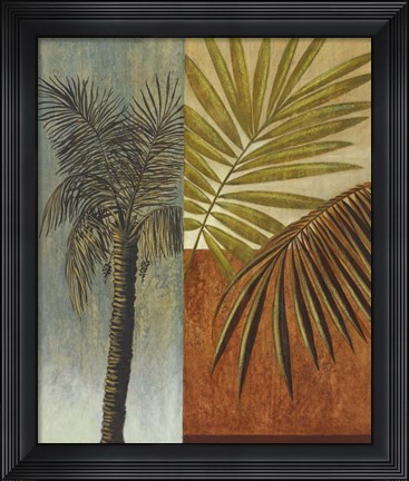 Framed Palm Leaves I Print