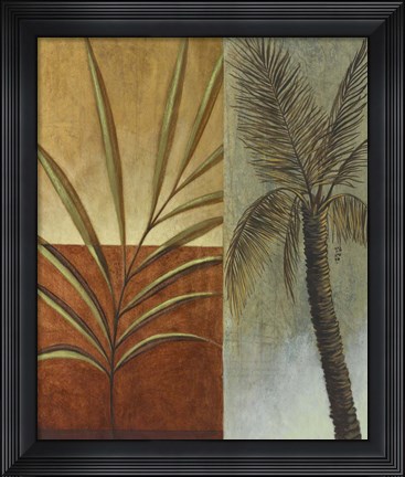 Framed Palm Leaves II Print