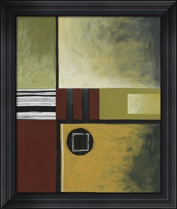 Framed Browns and Greens II Print