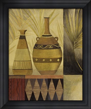 Framed African Vases II Print