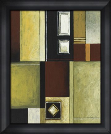 Framed Circle and Squares IV Print