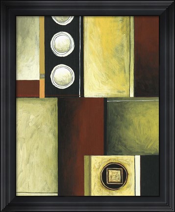 Framed Circle and Squares III Print