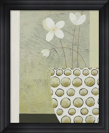 Framed Pebble Pot I Print