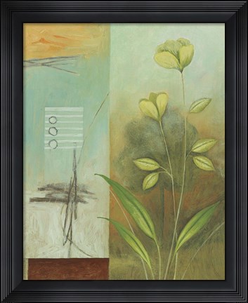 Framed Asian Floral Abstract II Print